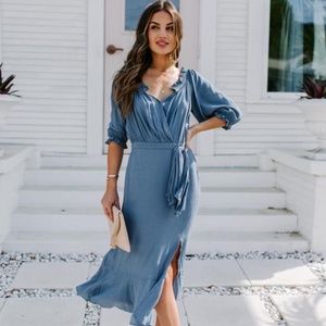 Gifted Ruffle Midi Dress